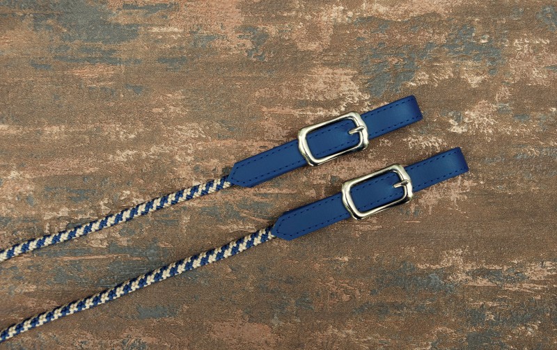 Doppellonge Biothane-Seil in marine-majestic