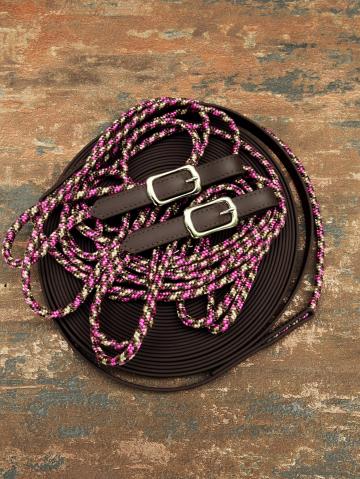 Doppellonge Biothane-Seil in dunkelbraun-cherry chocolate