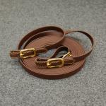 Langzügel Biothane braun-messing