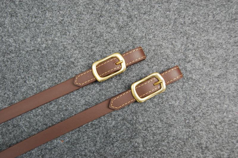 Langzügel Biothane braun-messing