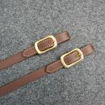 Langzügel Biothane braun-messing