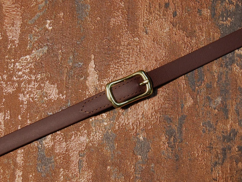 Doppellonge Biothane-Seil in dunkelbraun-messing