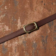 Doppellonge Biothane-Seil in dunkelbraun-messing